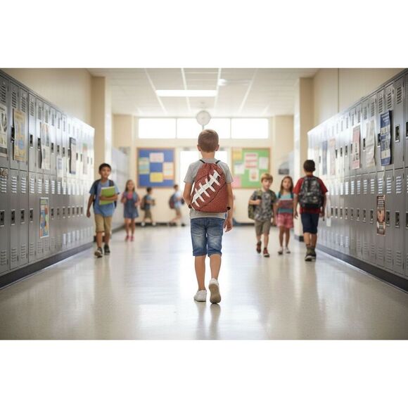 Football Drawstring Backpack Bag - Picture 2 of 5